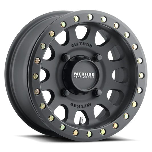 4 Llantas Method MR401 UTV Beadlock Matte Black 15x7 4x136 ET+13