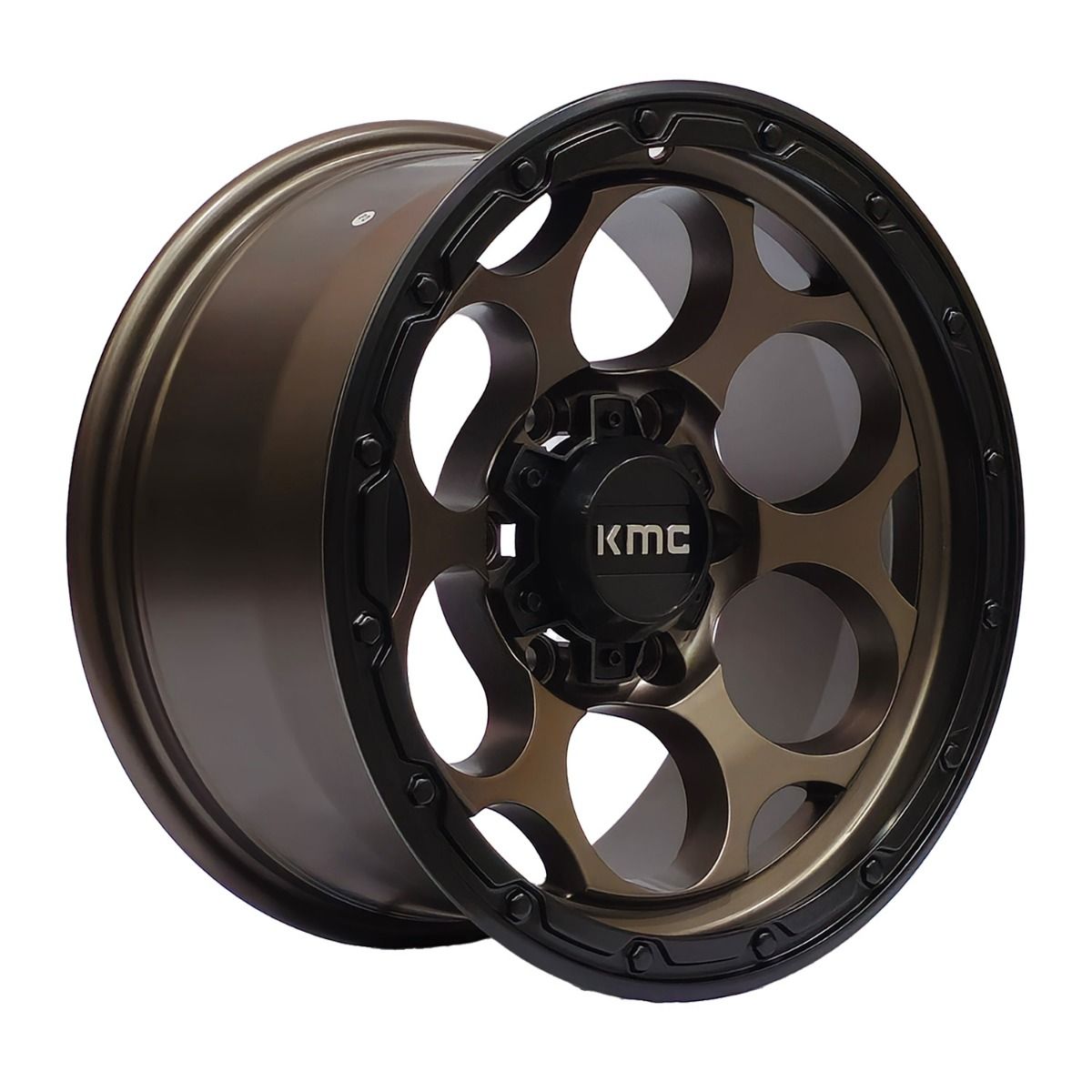 Llanta Pacific Wheels DIRTYH 17x9 ET0 6x139 — Bronce mate / borde negro mate