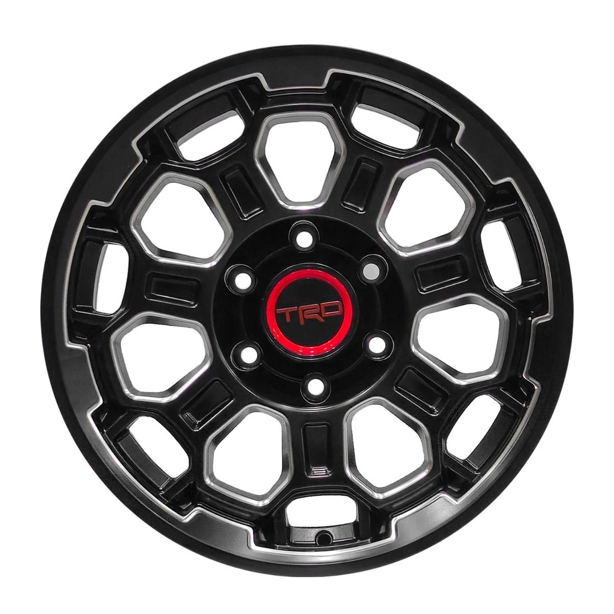 Llanta Pacific Wheels TRDFJ 17x8 ET5 6x139 — Negro mate / blanco mate