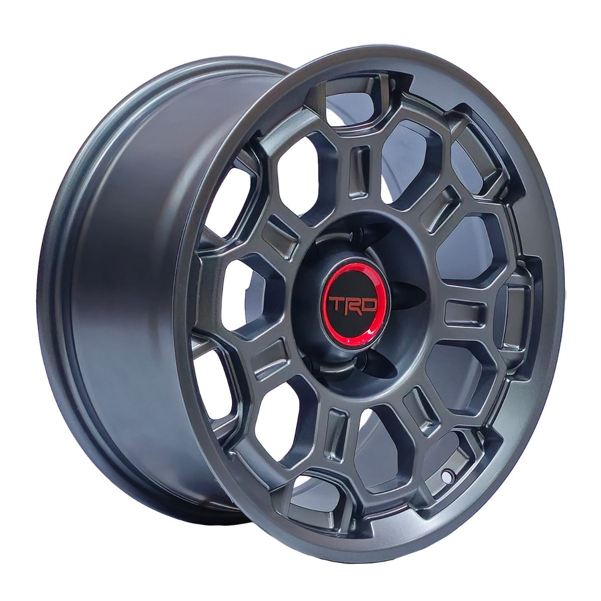 Llanta Pacific Wheels TRDFJ 17x8 ET5 6x139 — Gris gunmetal mate