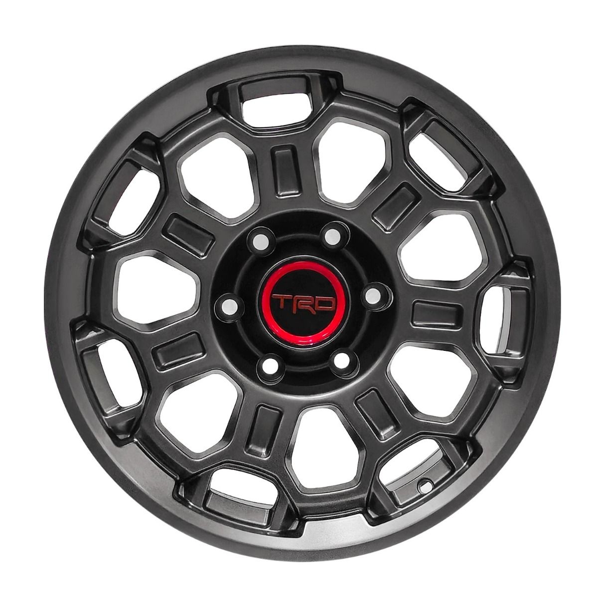 Llanta Pacific Wheels TRDFJ 17x8 ET5 6x139 — Gris gunmetal mate
