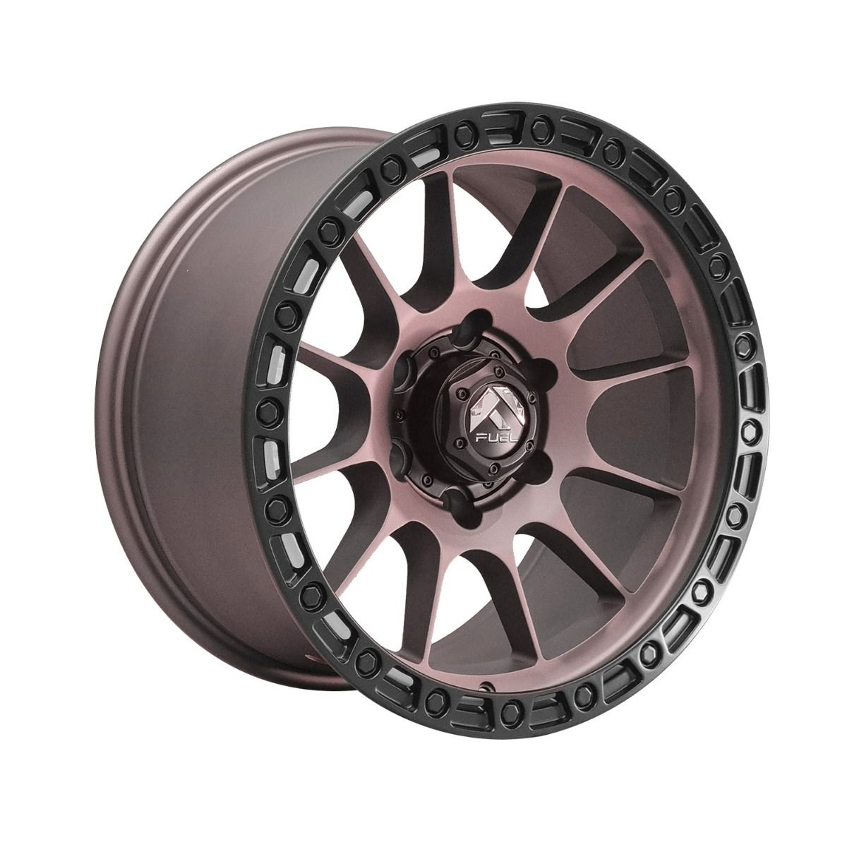 Llanta Pacific Wheels VECTOR 17x9 ET-12 6x139 — Bronce mate / borde negro mate